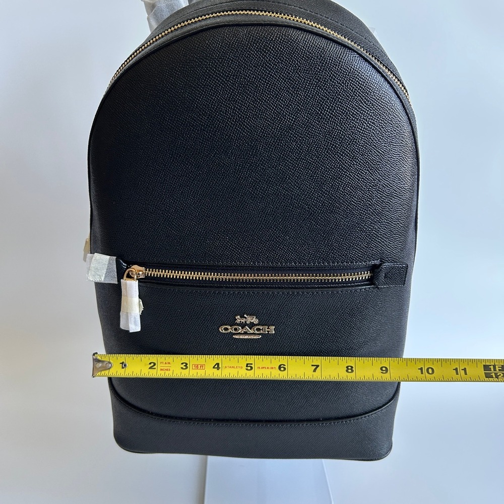Coach Kenley Black Crossgrain Leather Backpack C5680 NWT - Picture 10 of 12